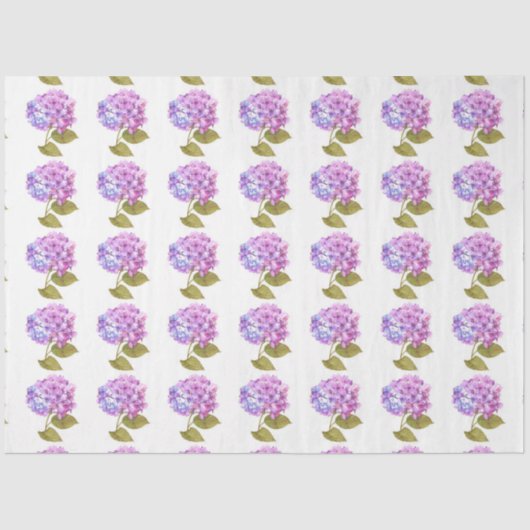 Design der Wasserfarbenserie Hydrangea 14 Seidenpapier (Vorderseite)