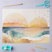 Design der Watercolor-Sonnenuntergänge 7 Seidenpapier (Basteln)