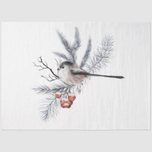 Design der Weihnachtsbird-Serie 6 Seidenpapier