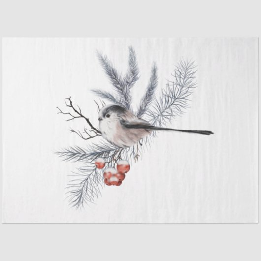 Design der Weihnachtsbird-Serie 6 Seidenpapier (Vorderseite)