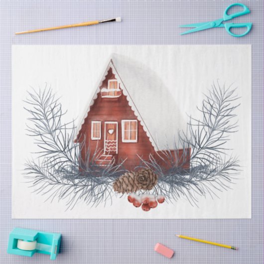 Design der Weihnachtsbird-Serie 8 Seidenpapier (Basteln)