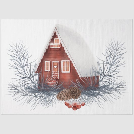 Design der Weihnachtsbird-Serie 8 Seidenpapier (Vorderseite)