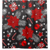 Design der Weihnachtsdekoration Duschvorhang (Vorderseite)