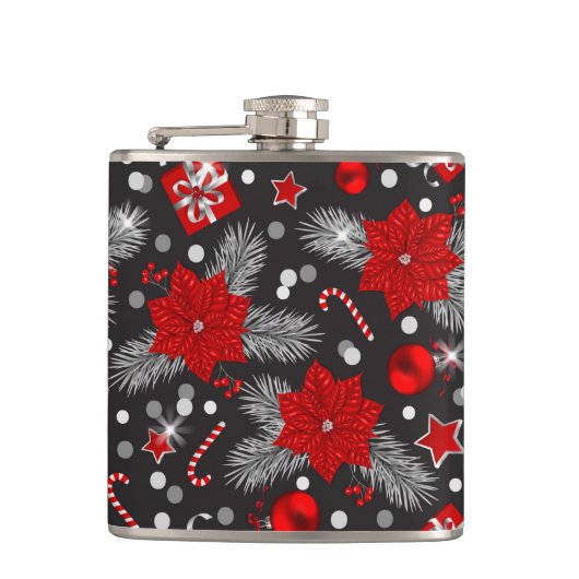 Design der Weihnachtsdekoration Flachmann (Vorderseite)