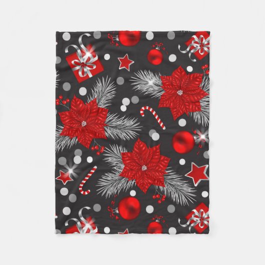 Design der Weihnachtsdekoration Fleecedecke (Vorderseite)