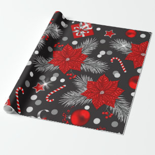 Design der Weihnachtsdekoration Geschenkpapier