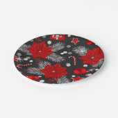 Design der Weihnachtsdekoration Pappteller (Schrägansicht)