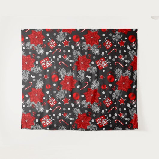 Design der Weihnachtsdekoration Wandteppich (Vorderseite (Horizontal))