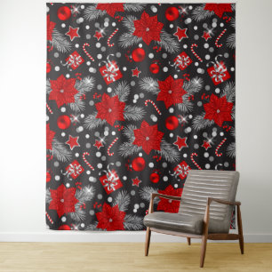 Design der Weihnachtsdekoration Wandteppich