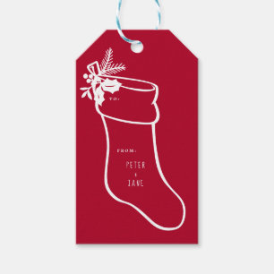 Design der WeihnachtsStrümpfe Geschenkanhänger