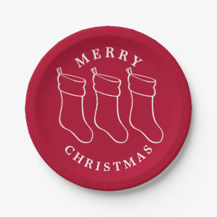 Design der WeihnachtsStrümpfe Pappteller