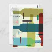 Design der Weinflaschen Postkarte (Vorne/Hinten)
