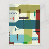 Design der Weinflaschen Postkarte (Vorderseite)