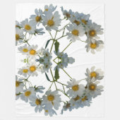 Design der weißen Blume Fleecedecke (Vorderseite)