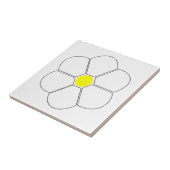 Design der weißen Blume Fliese (Seite)