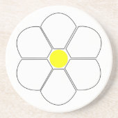 Design der weißen Blume Getränkeuntersetzer (Vorne)