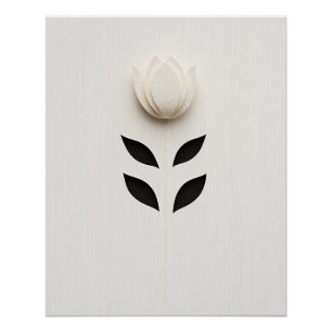 Design der weißen Blume Poster