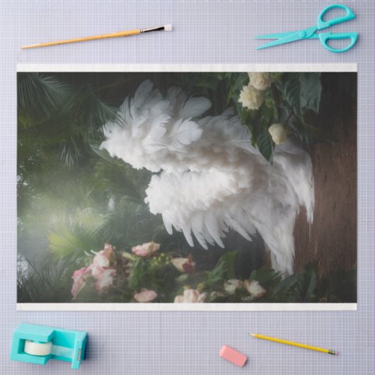 Design der weißen Engel-Serie 11 Seidenpapier (Basteln)