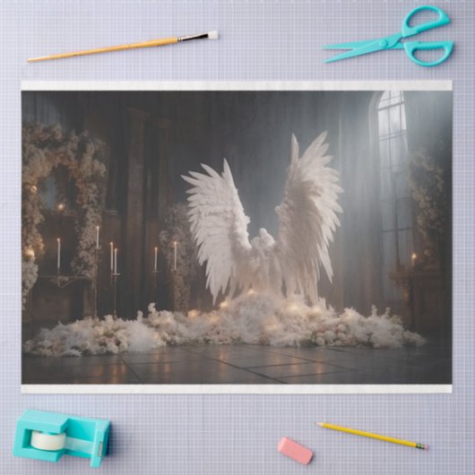 Design der weißen Engel-Serie 1 Seidenpapier (Basteln)