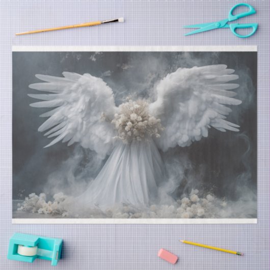 Design der weißen Engel-Serie 4 Seidenpapier (Basteln)