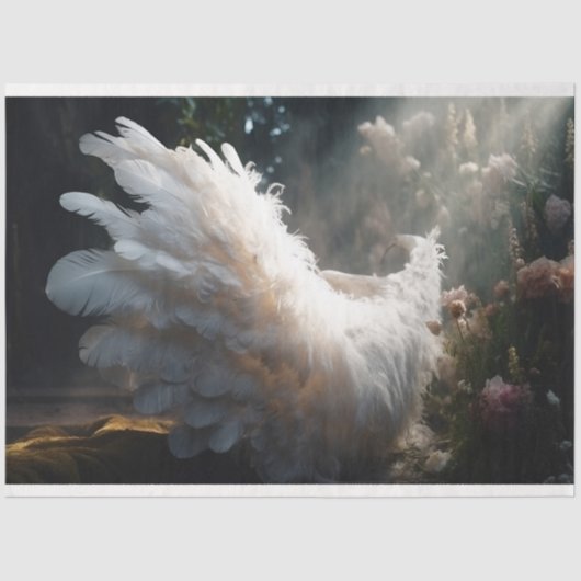 Design der weißen Engel-Serie 8 Seidenpapier (Vorderseite)