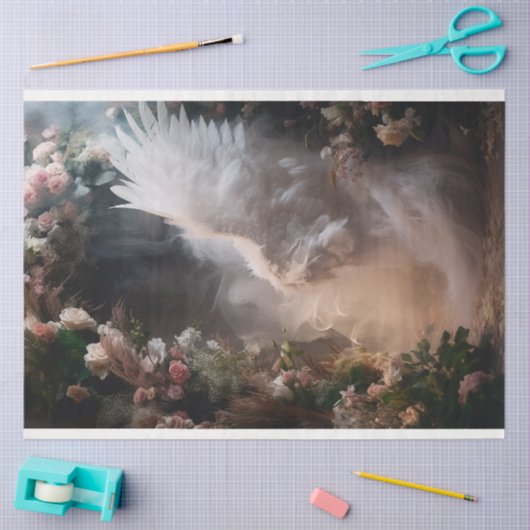 Design der weißen Engel-Serie 9 Seidenpapier (Basteln)