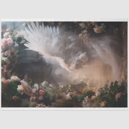 Design der weißen Engel-Serie 9 Seidenpapier (Vorderseite)