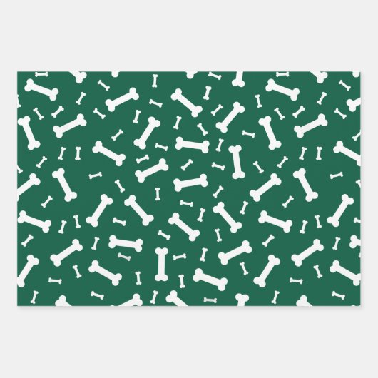 Design der weißen Hundeknochen Geschenkpapier Set (Vorderseite 2)