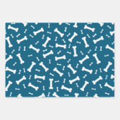 Design der weißen Hundeknochen Geschenkpapier Set (Vorderseite)