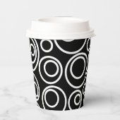 Design der weißen Kreise auf schwarz Pappbecher (Rückseite)