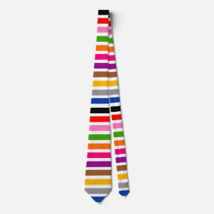 Design der weißen mehrfarbigen Streifen Krawatte