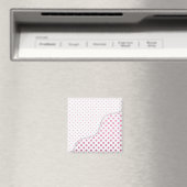 Design der weißen Polka-Dot-Muster in süß rosa und Magnet (In Situ (Geschirrspüler))