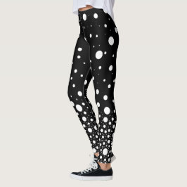 Design der weißen Polka-Dots Leggings