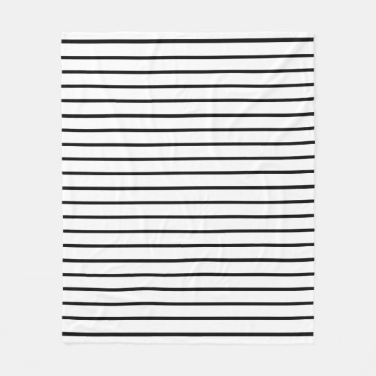 Design der weißen und schwarzen Streifen Fleecedecke (Vorderseite)