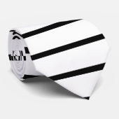 Design der weißen und schwarzen Streifen Krawatte (Gerollt)