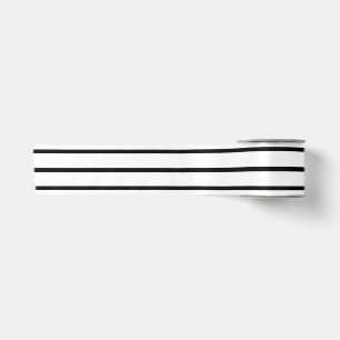 Design der weißen und schwarzen Streifen Satinband