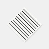 Design der weißen und schwarzen Streifen Serviette (Ecke)