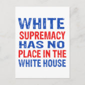 Design der weißen Vorherrschaft Postkarte (Vorderseite)