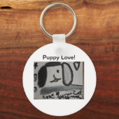 Design der Welpe-Liebe Schlüsselanhänger (Vorderseite)