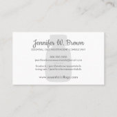 Design der wesentlichen Öle-Logos Visitenkarte (Rückseite)