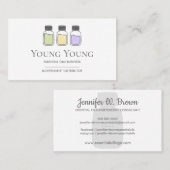 Design der wesentlichen Öle-Logos Visitenkarte (Vorne/Hinten)