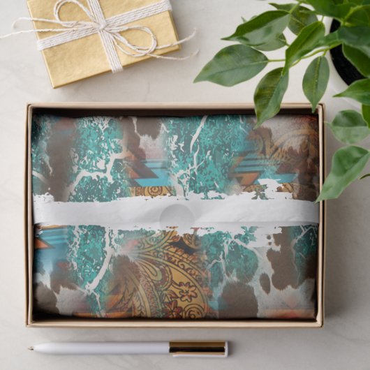 Design der Western-Serie 16 Seidenpapier (Geschenk)