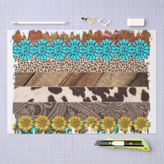 Design der Western-Serie 23 Seidenpapier (Handwerk)