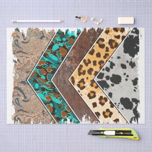 Design der Western-Serie 25 Seidenpapier (Handwerk)