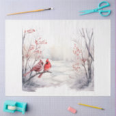 Design der Winter-Kardinal-Serie 2 Seidenpapier (Basteln)