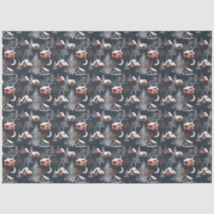 Design der Winterwaldlandserie 10 Seidenpapier