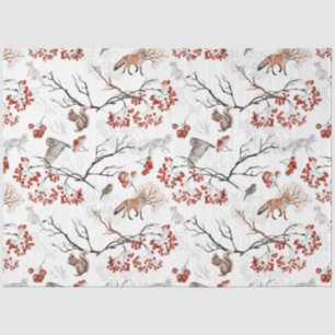 Design der Winterwaldlandserie 12 Seidenpapier