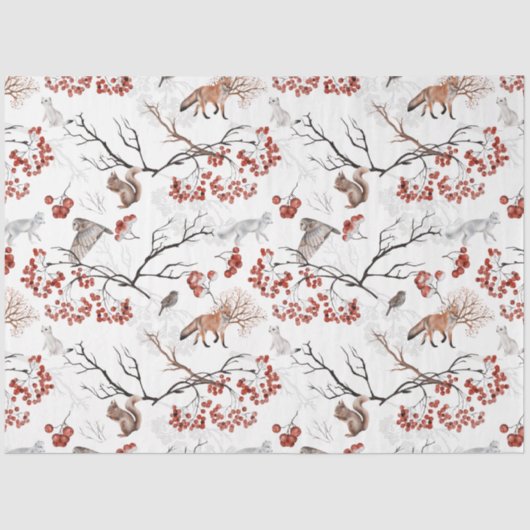 Design der Winterwaldlandserie 12 Seidenpapier (Vorderseite)