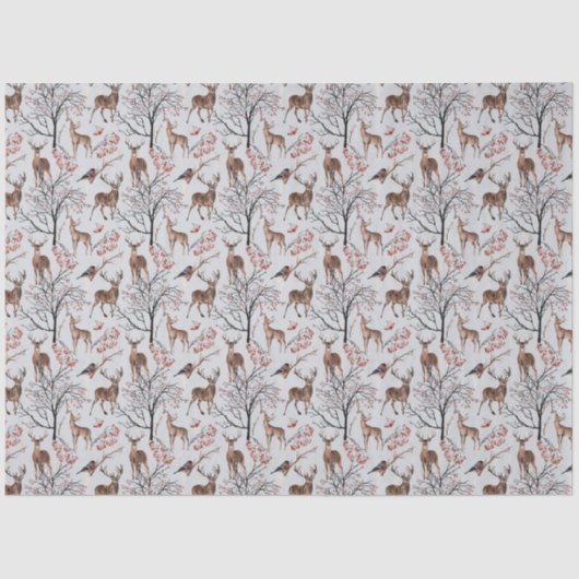 Design der Winterwaldlandserie 3 Seidenpapier (Vorderseite)