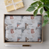 Design der Winterwaldlandserie 9 Seidenpapier (Geschenk)
